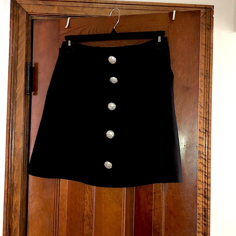 Kate Spade Black skirt with rhinestone buttons